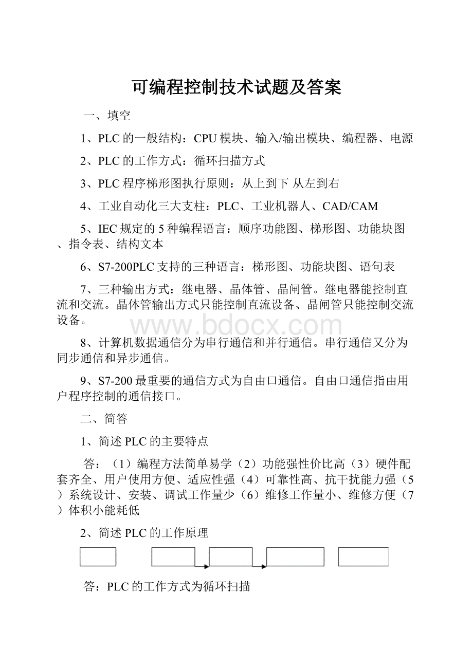 可编程控制技术试题及答案.docx_第1页