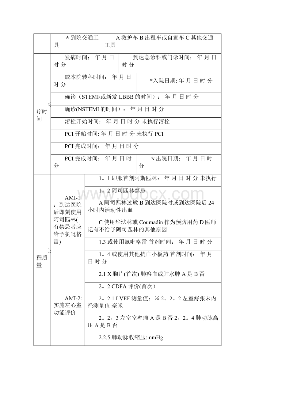 医院单病种质量控制表单完整版.docx_第2页