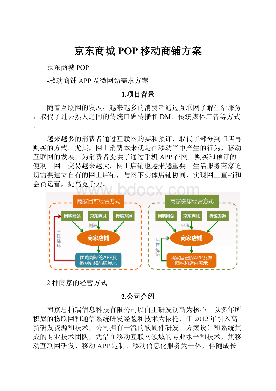 京东商城POP移动商铺方案.docx