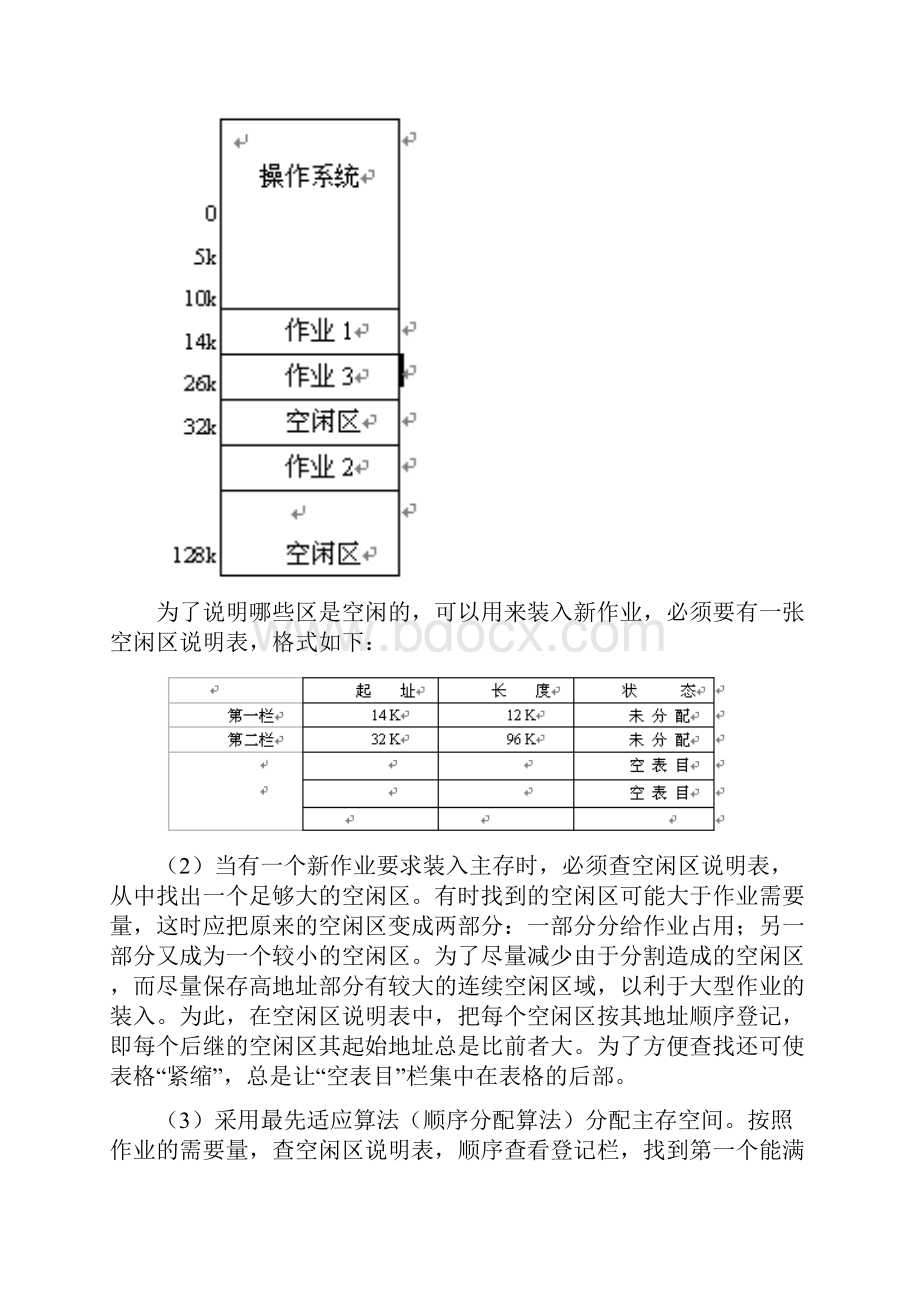 主存储器空间的分配和回收实验报告word文档良心出品.docx_第2页