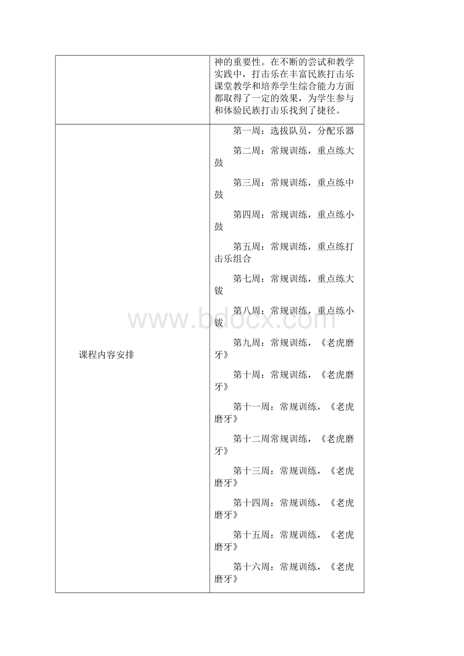 民族打击乐课程民族打击乐社团活动计划.docx_第2页