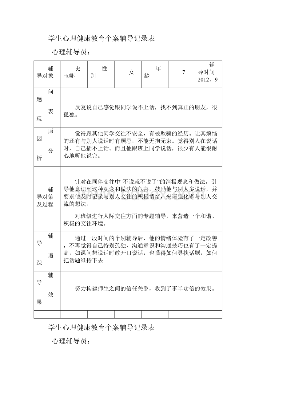 学生心理健康教育个案辅导记录表.docx_第3页