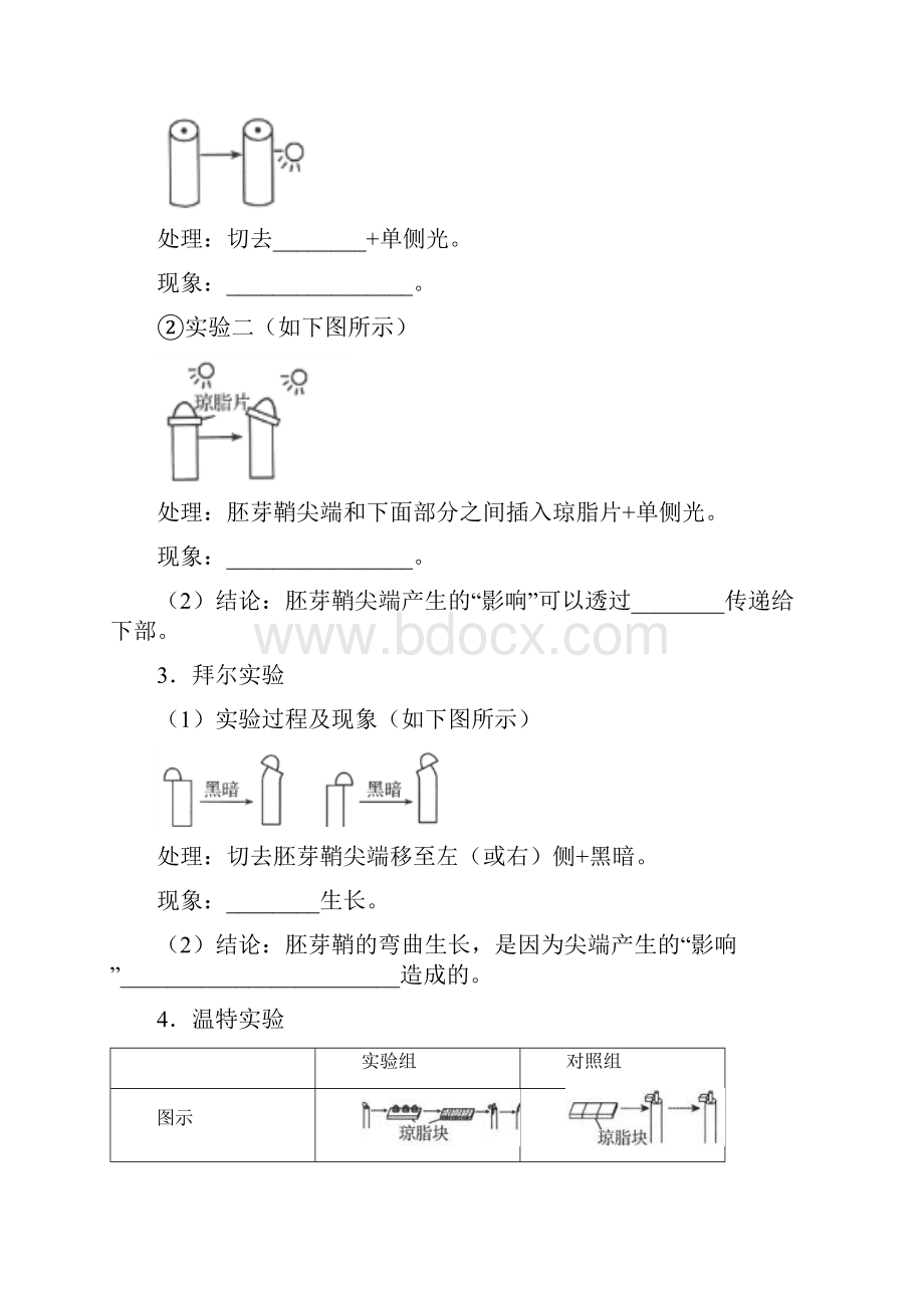 高中生物 第三章 植物的激素调节 专题31 植物生长素的发现试题 新人教版必修3.docx_第2页