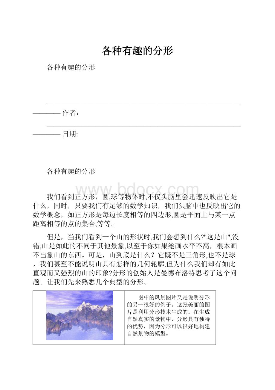 各种有趣的分形.docx_第1页