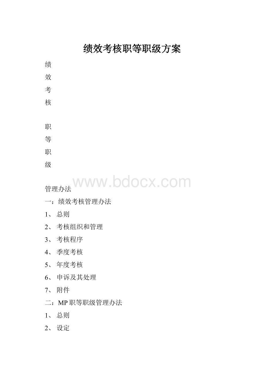 绩效考核职等职级方案.docx