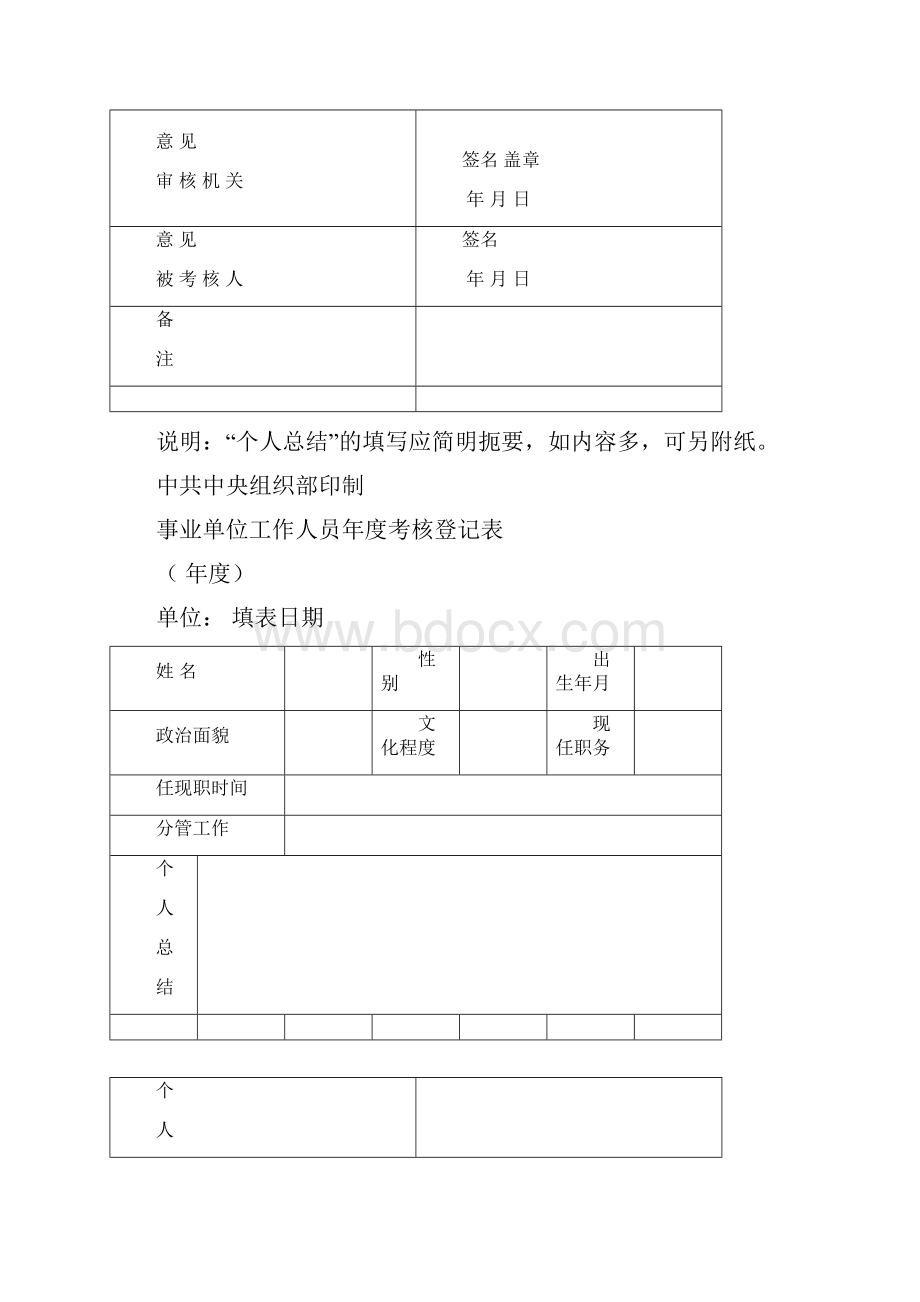 单位年度考核登记表.docx_第3页