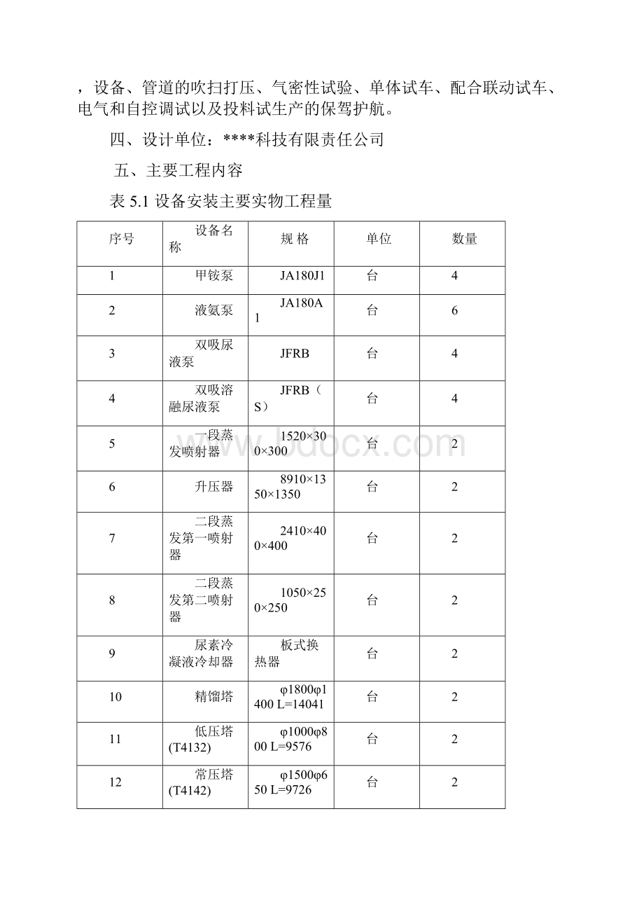 年产70万吨尿素项目安装工程施工组织设计最终版.docx_第3页