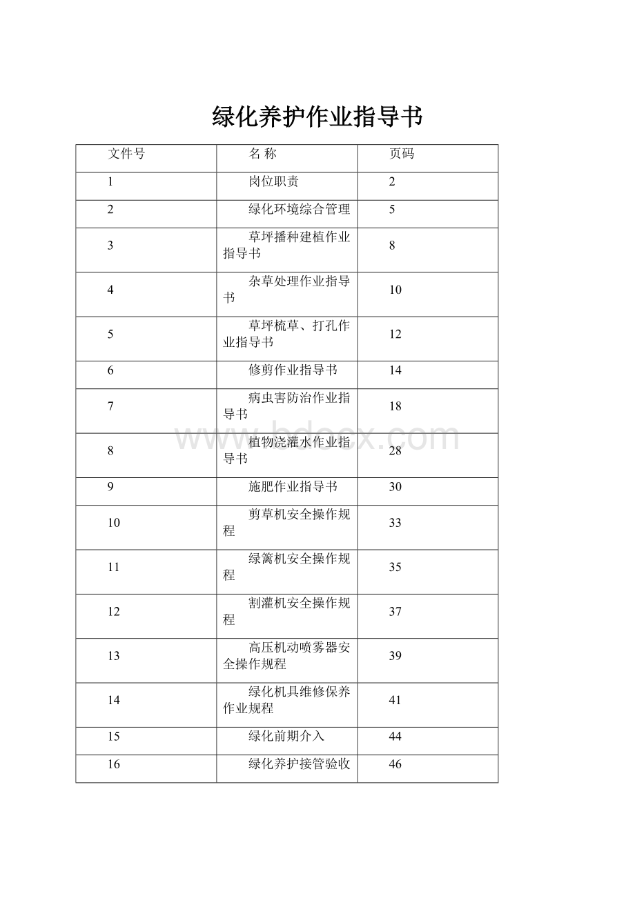 绿化养护作业指导书.docx_第1页