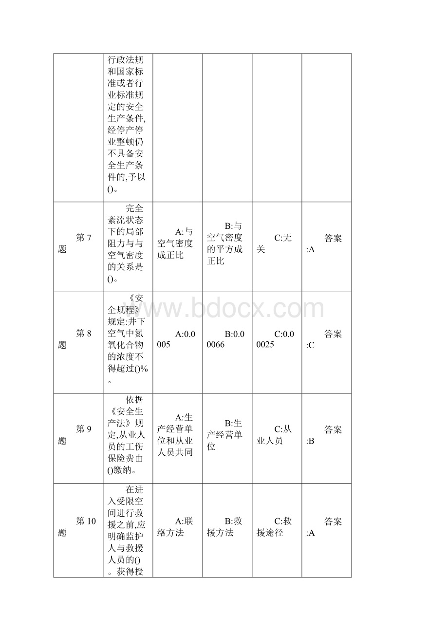 金属非金属矿井通风作业试题.docx_第2页