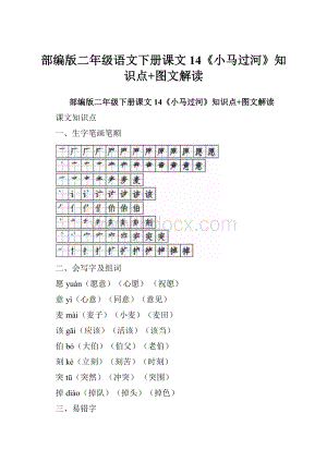 部编版二年级语文下册课文14《小马过河》知识点+图文解读.docx