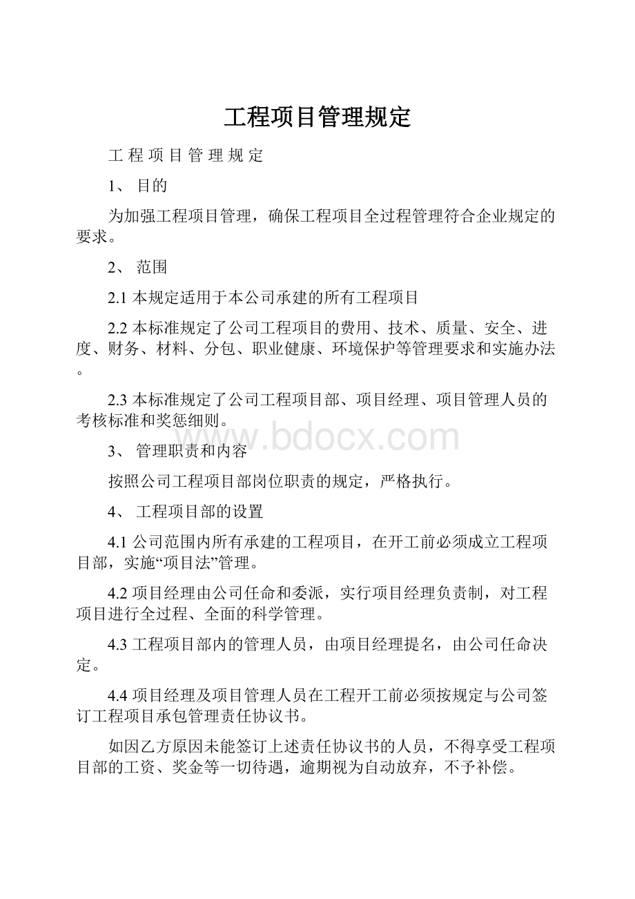 工程项目管理规定.docx_第1页