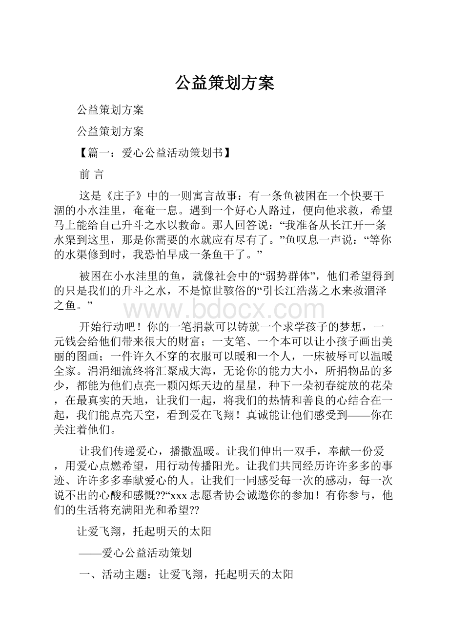 公益策划方案.docx