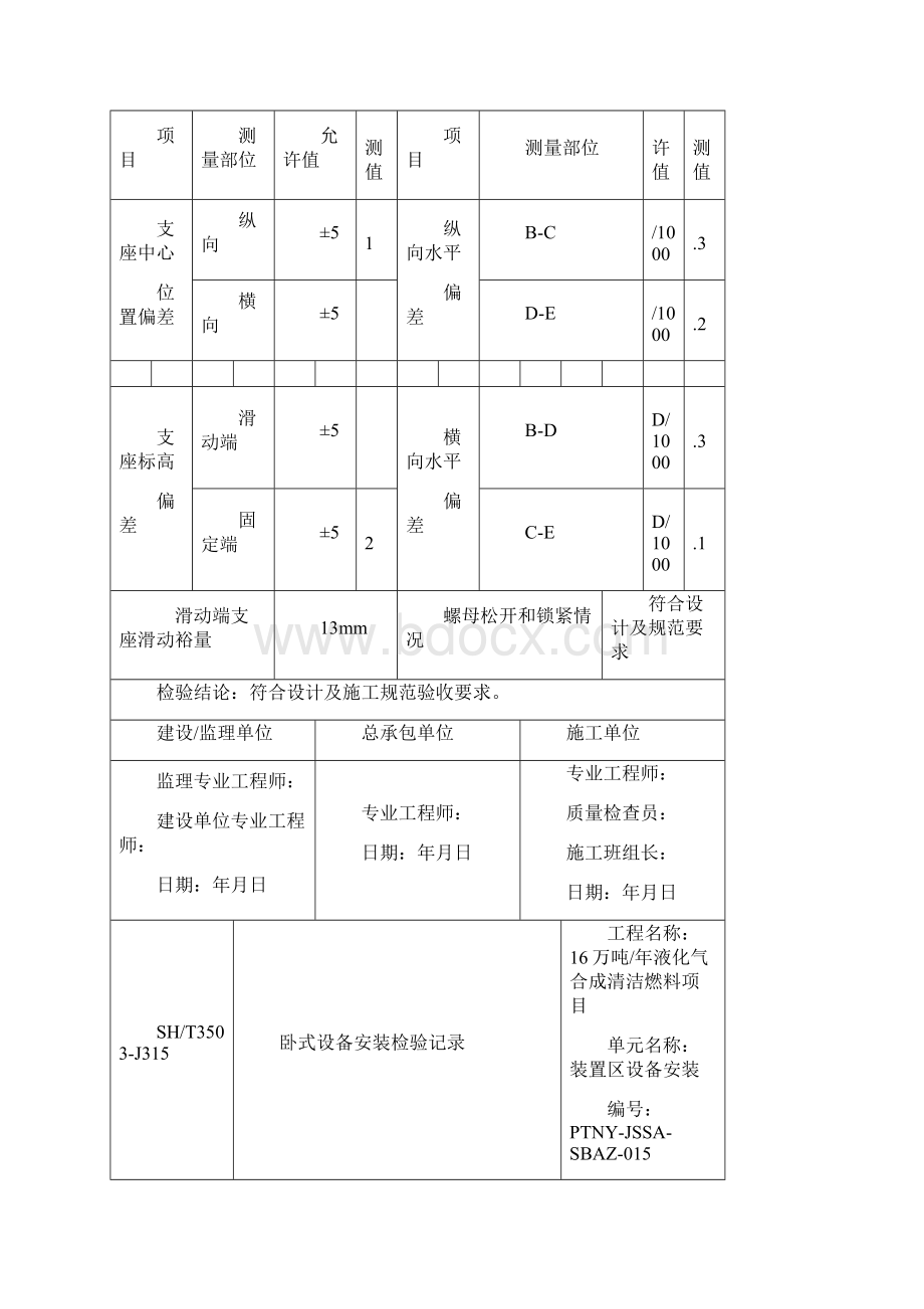 J卧式设备安装检验记录.docx_第3页