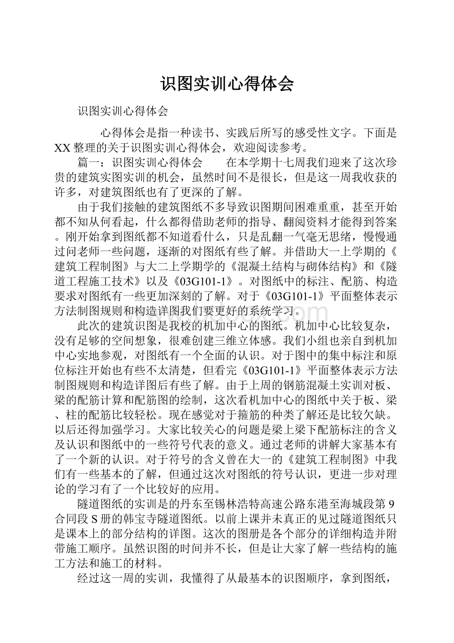 识图实训心得体会.docx_第1页