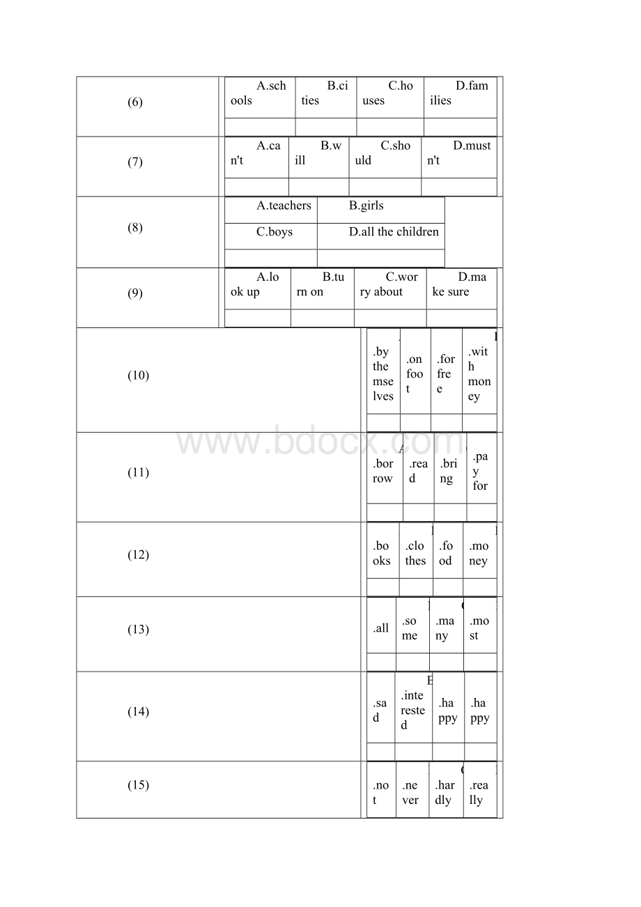 人教版英语初二上学期综合检测卷四附答案.docx_第3页