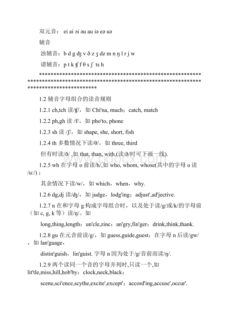 很棒的归纳英语单词直接拼读法建议先看26个字母发音规律33621资料讲解.docx_第3页