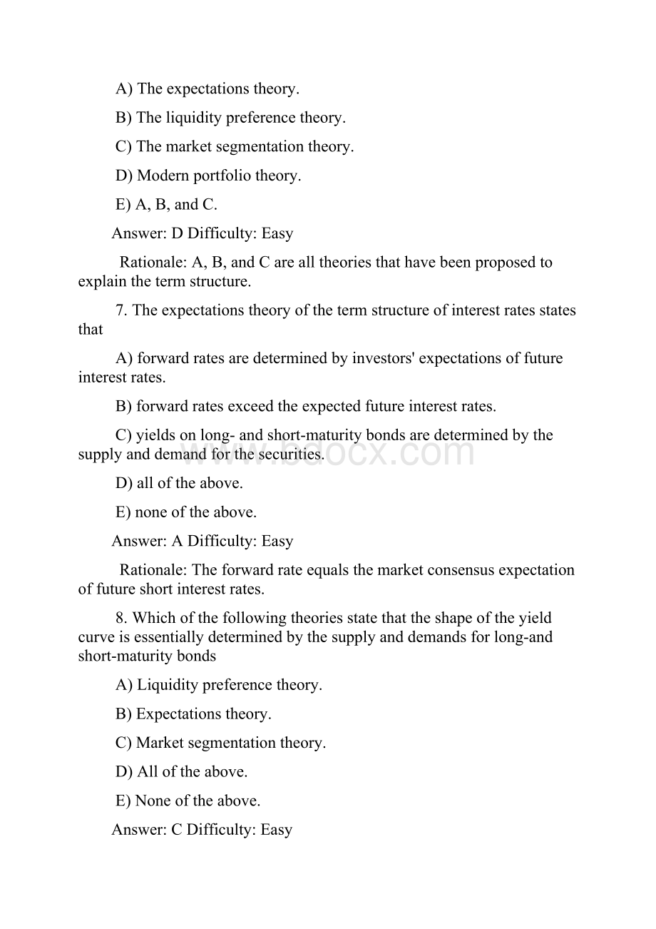 投资学第7版Test Bank答案.docx_第3页