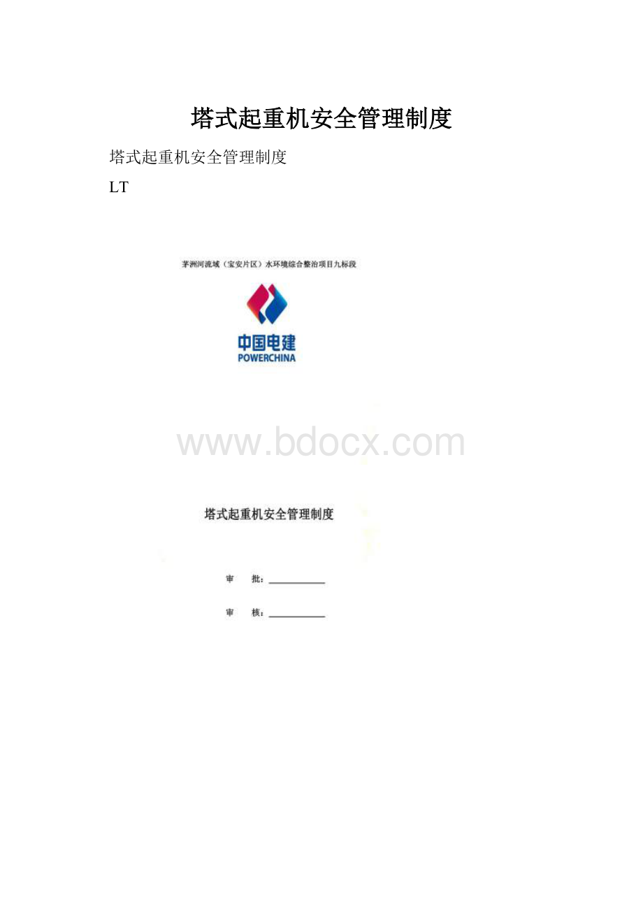 塔式起重机安全管理制度.docx