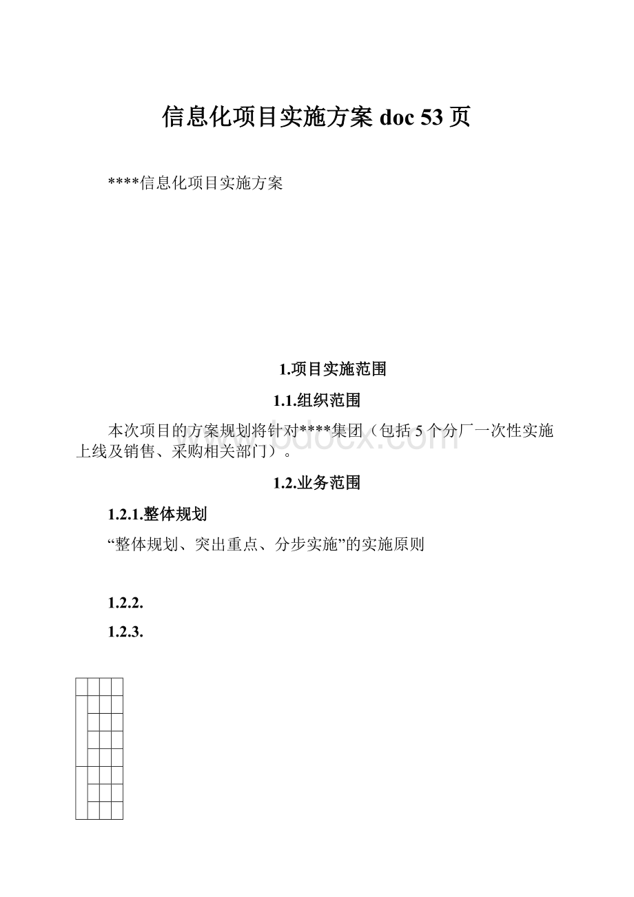 信息化项目实施方案doc 53页.docx_第1页