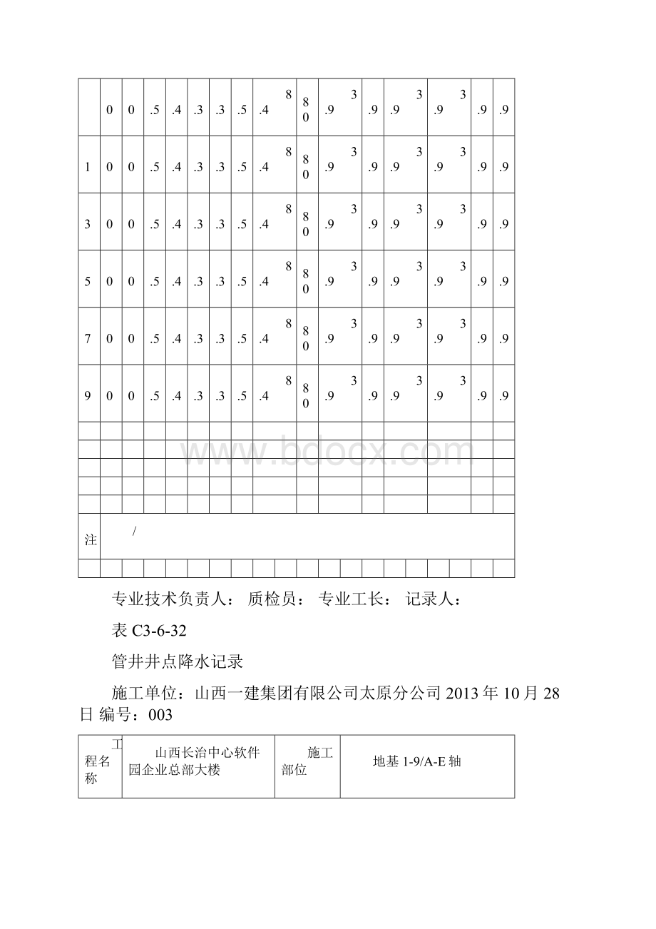 管井井点降水记录C36321.docx_第3页