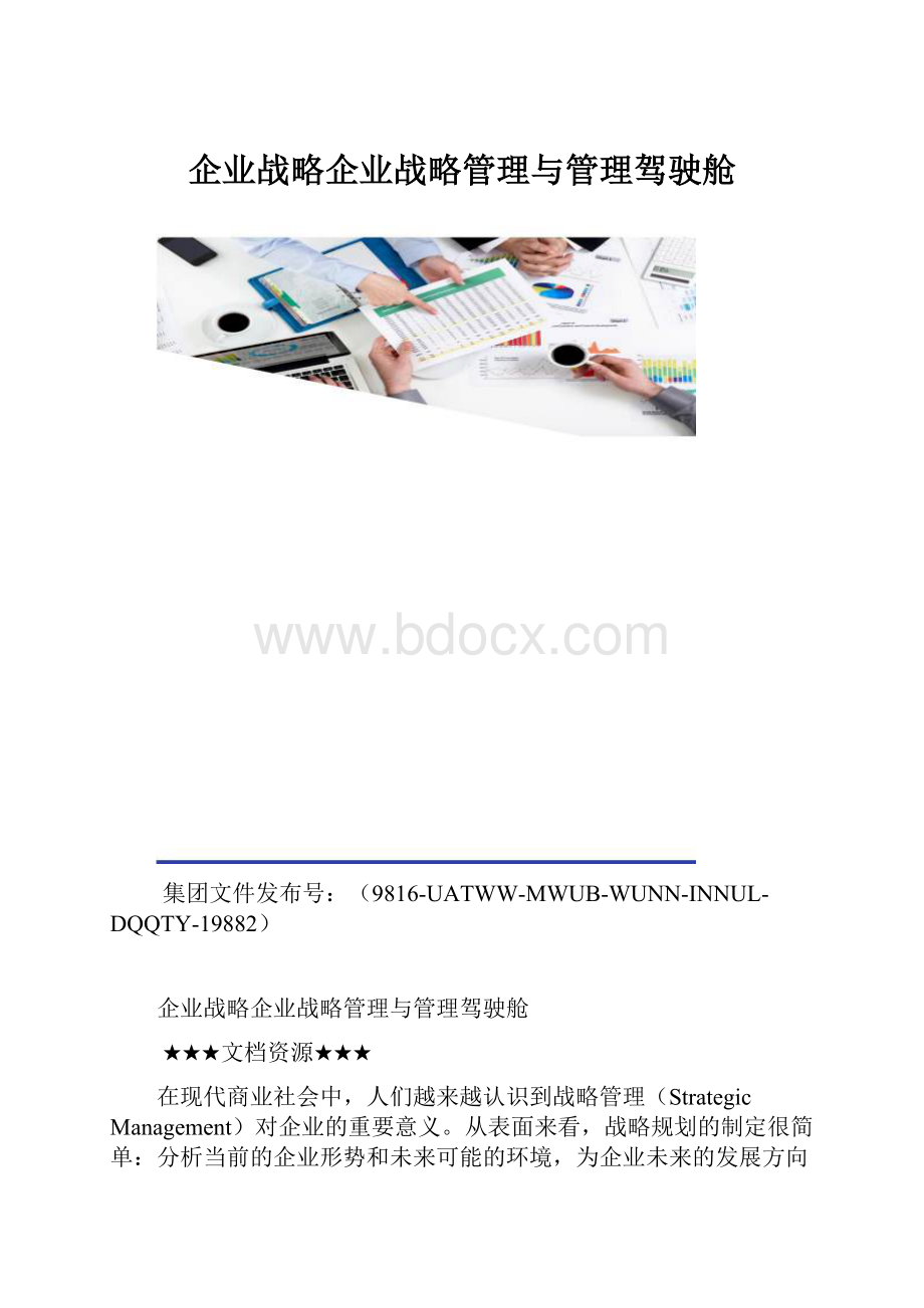 企业战略企业战略管理与管理驾驶舱.docx