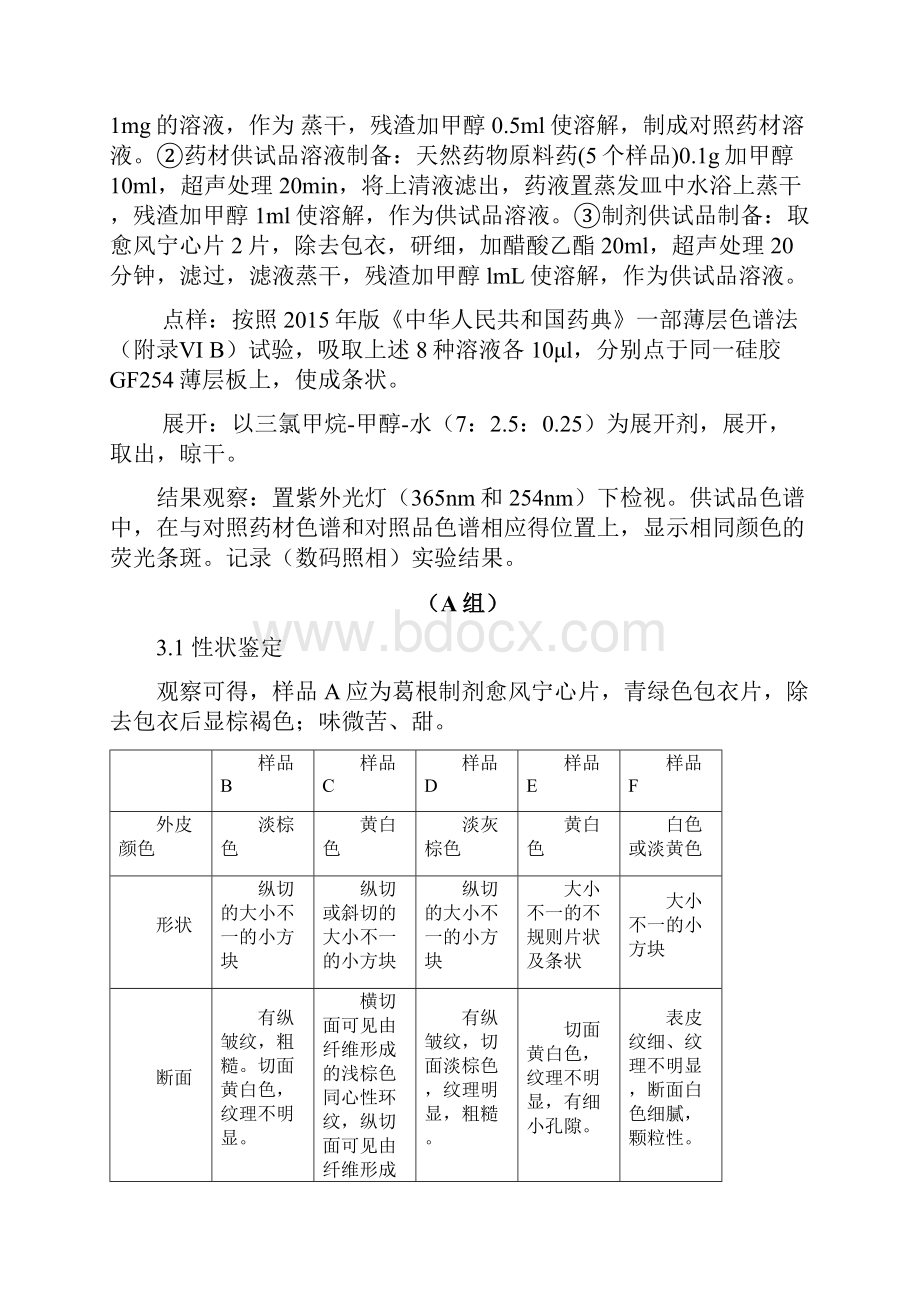 有关葛根薄层鉴别与提取工艺的实验报告.docx_第3页