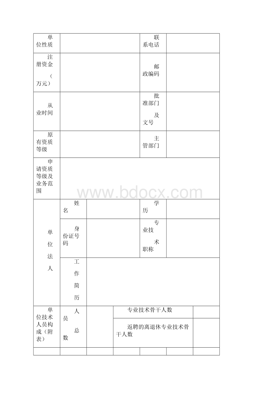 文物保护工程施工单位资质申请表.docx_第2页