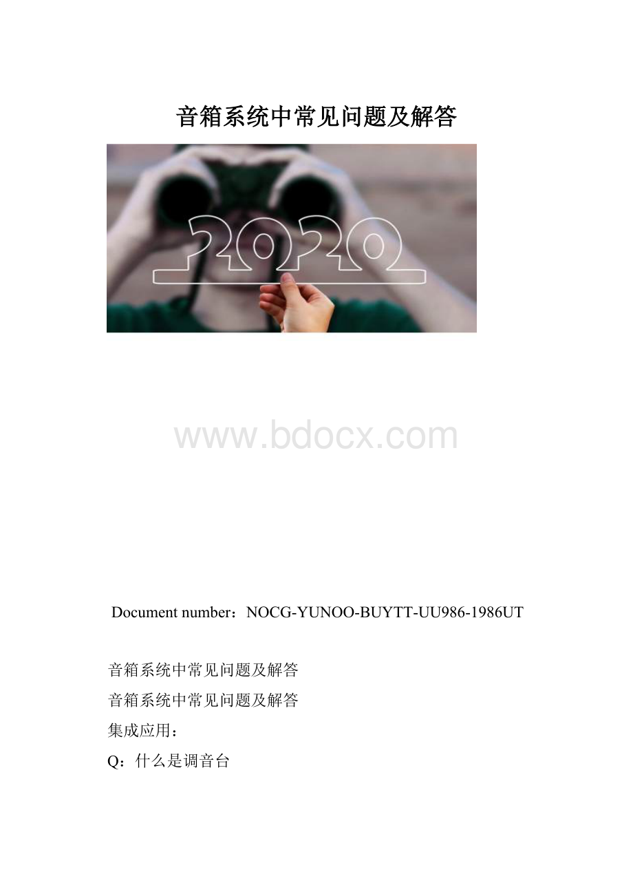 音箱系统中常见问题及解答.docx