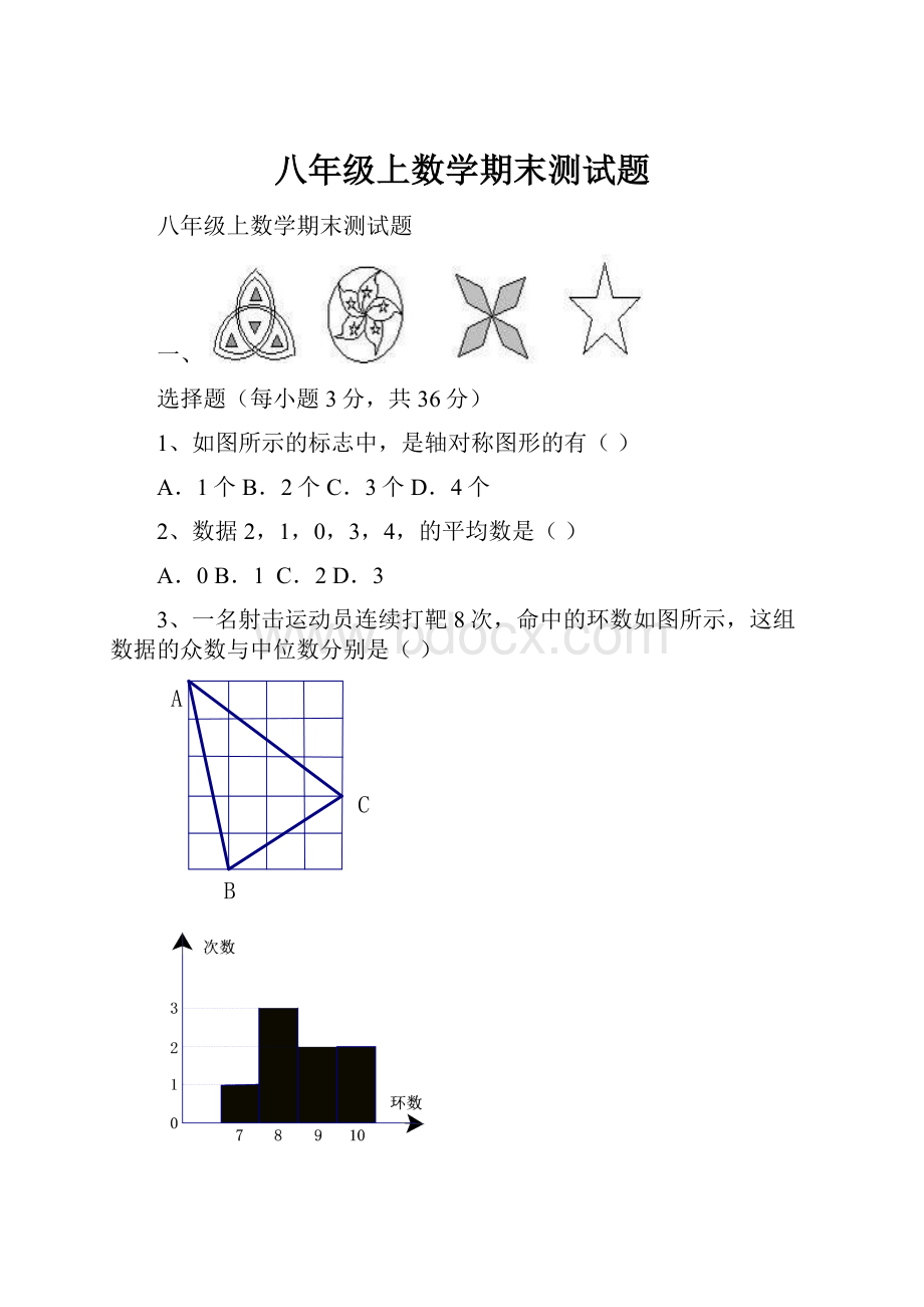 八年级上数学期末测试题.docx