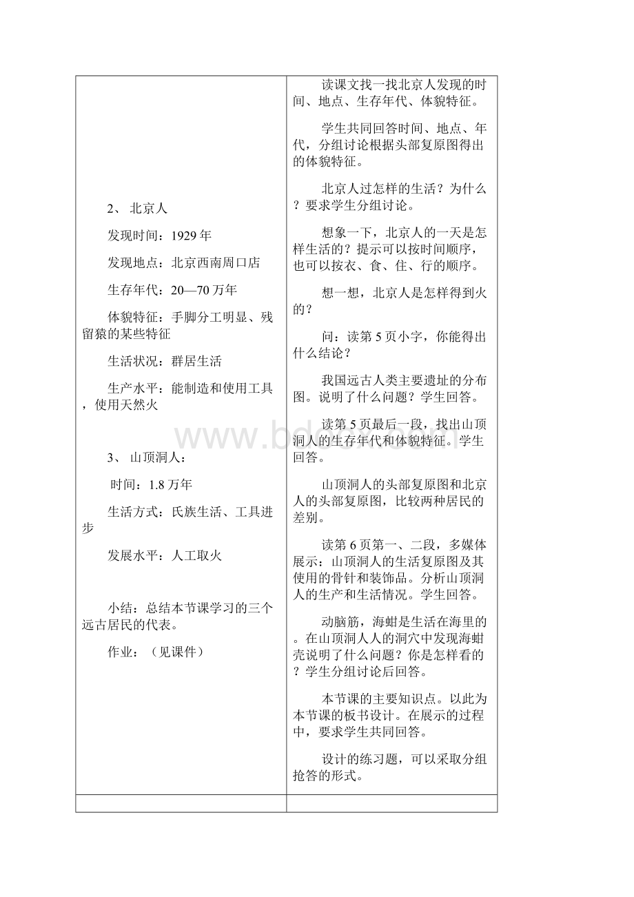 人教版初中7七年级历史上册教案全册55页.docx_第3页