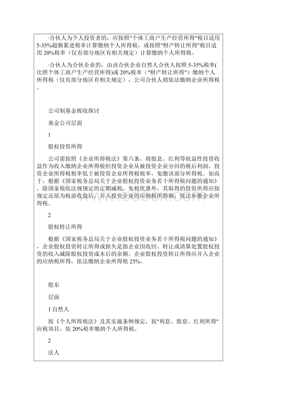 股权投资基金税收及优惠政策总结.docx_第3页