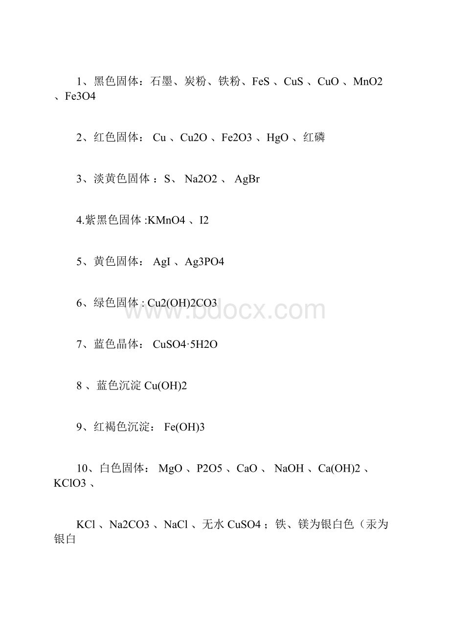 高中化学常见物质颜色.docx_第3页