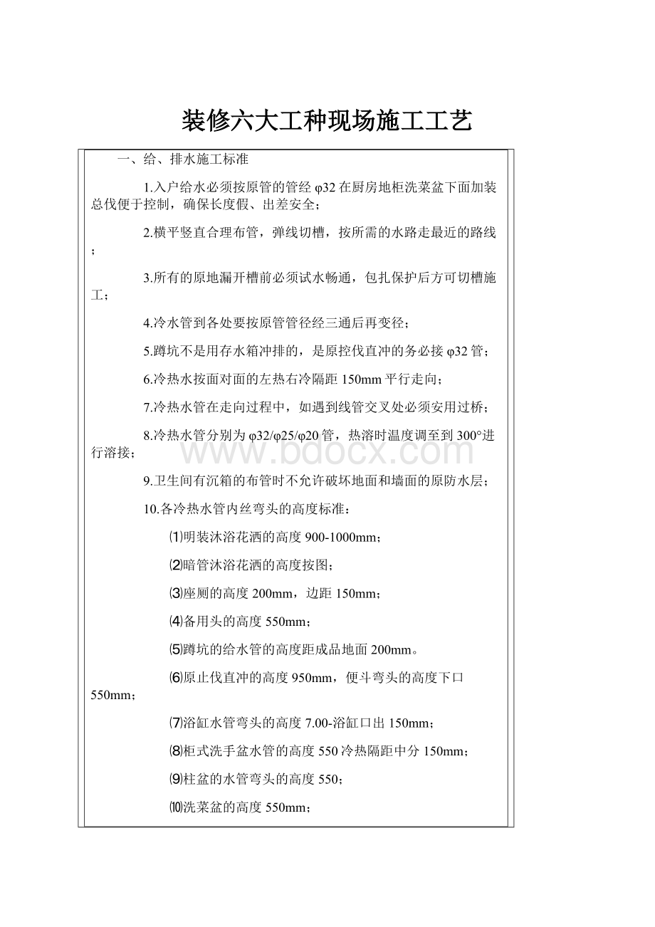 装修六大工种现场施工工艺.docx_第1页