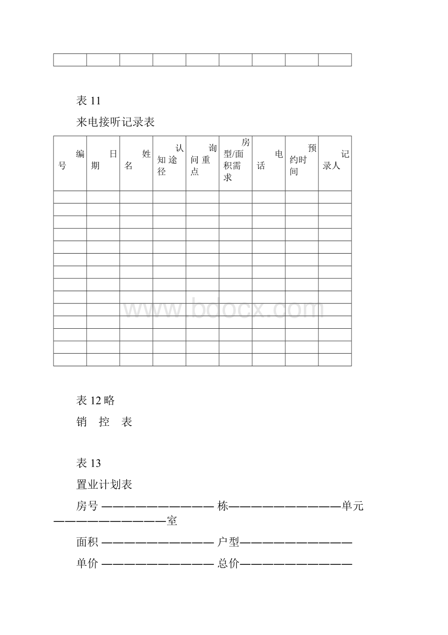 房地产销售表格.docx_第3页