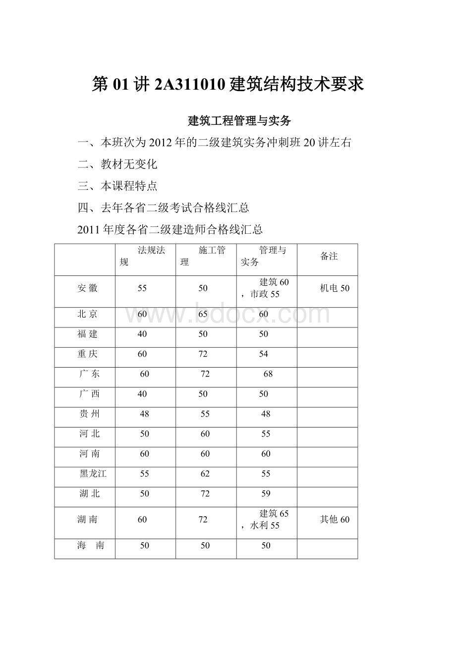 第01讲2A311010建筑结构技术要求.docx_第1页