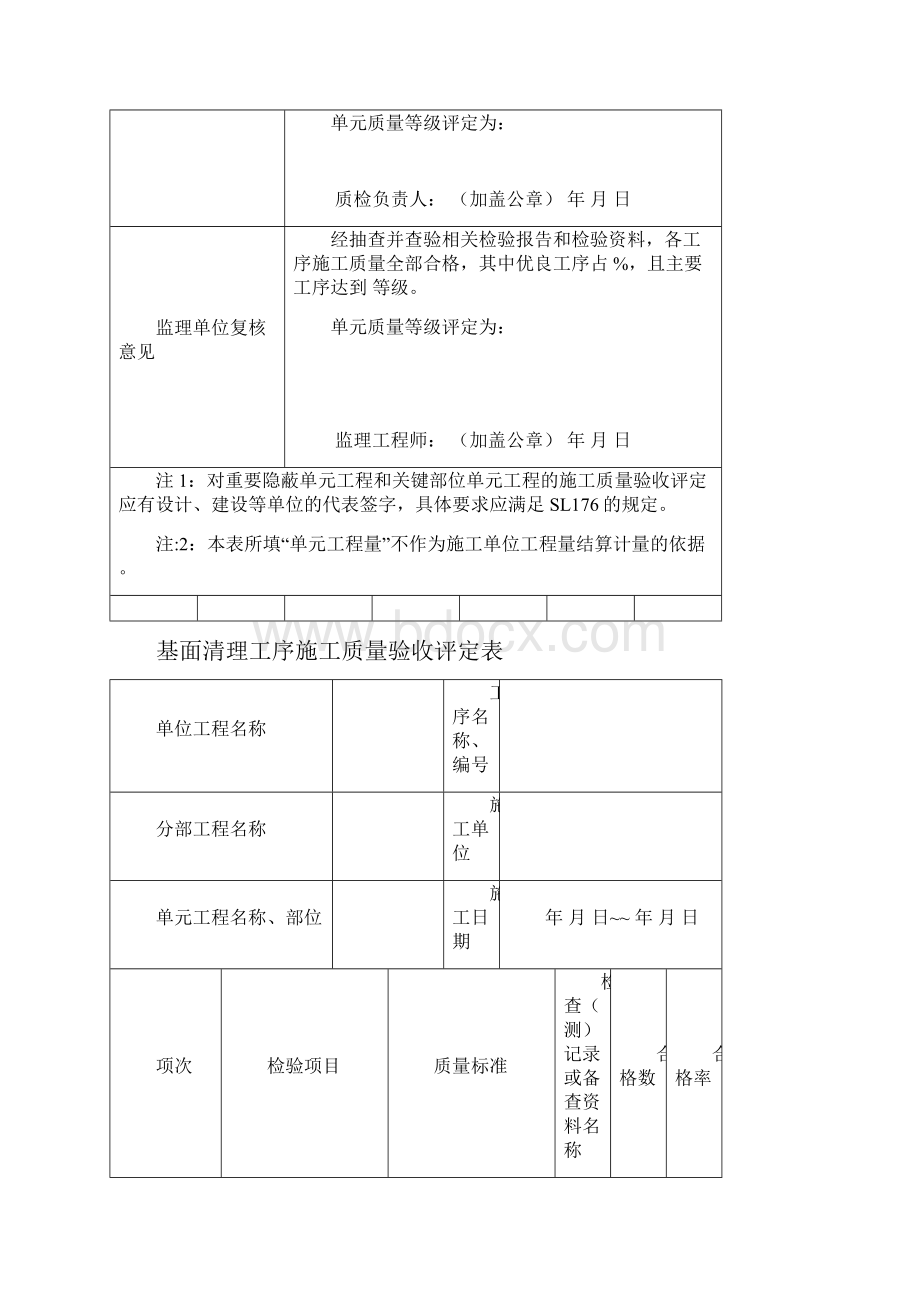 陕西省中小河流治理项目单元工程验收评定表新.docx_第3页