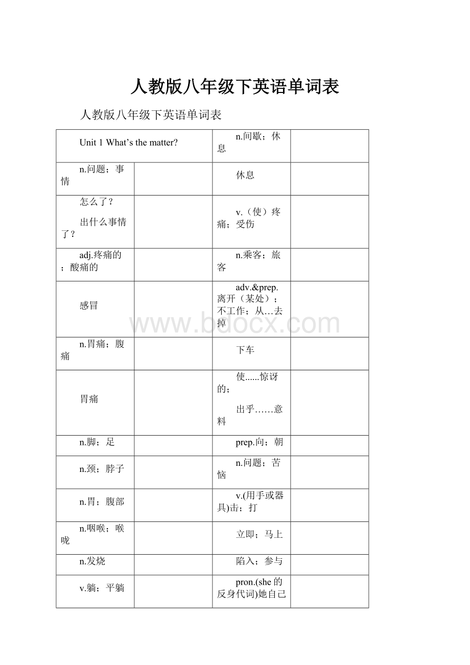 人教版八年级下英语单词表.docx_第1页