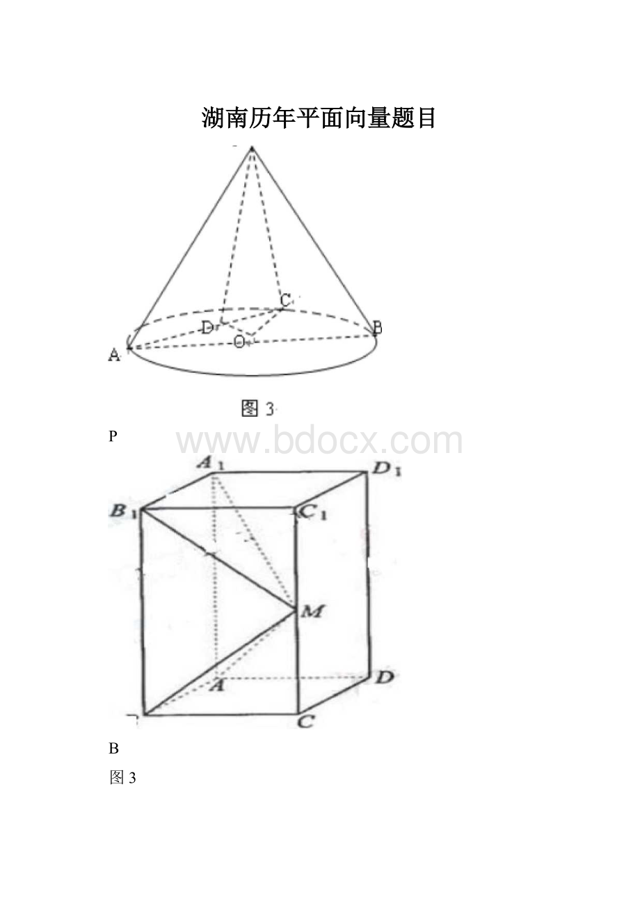 湖南历年平面向量题目.docx