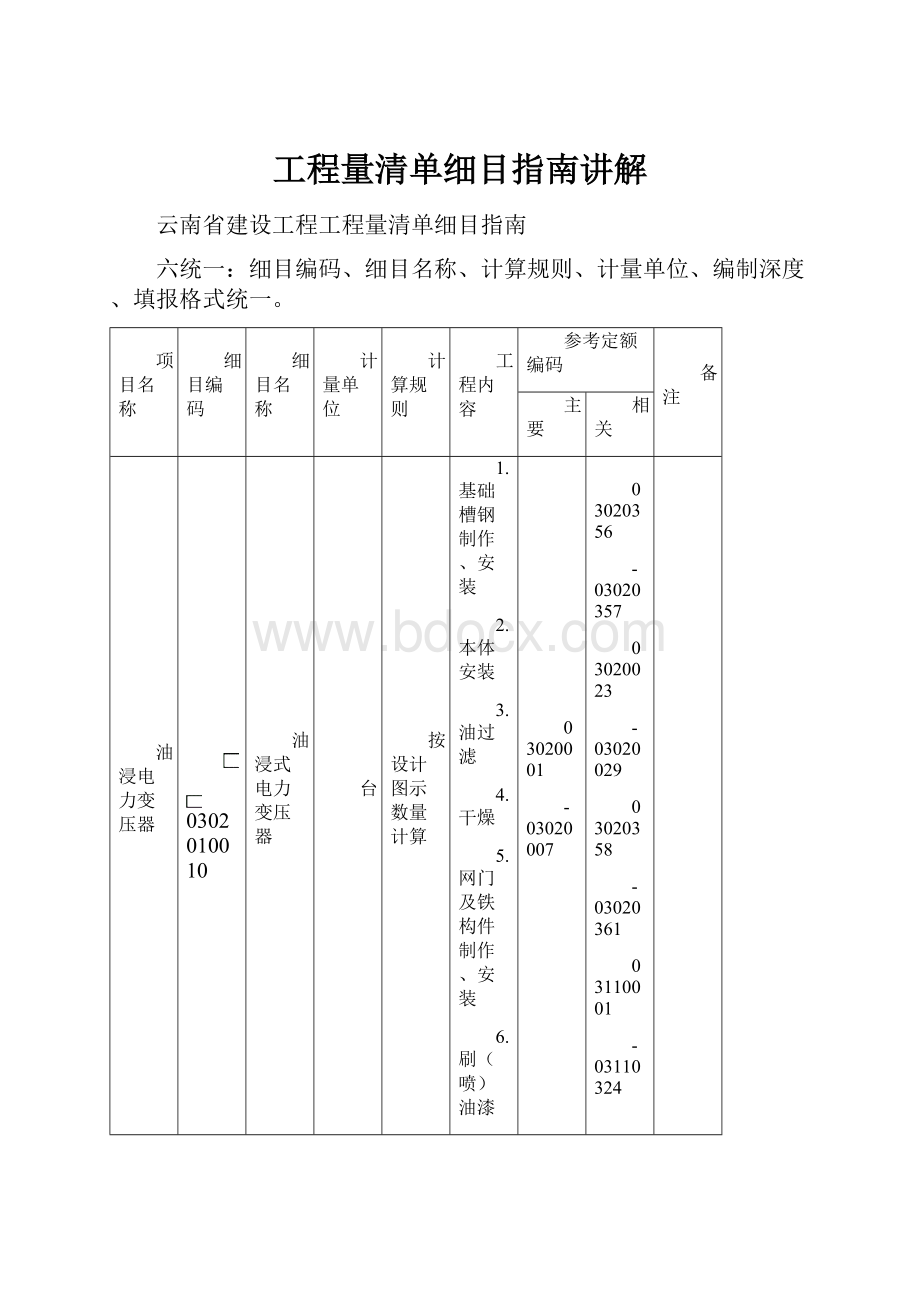 工程量清单细目指南讲解.docx_第1页