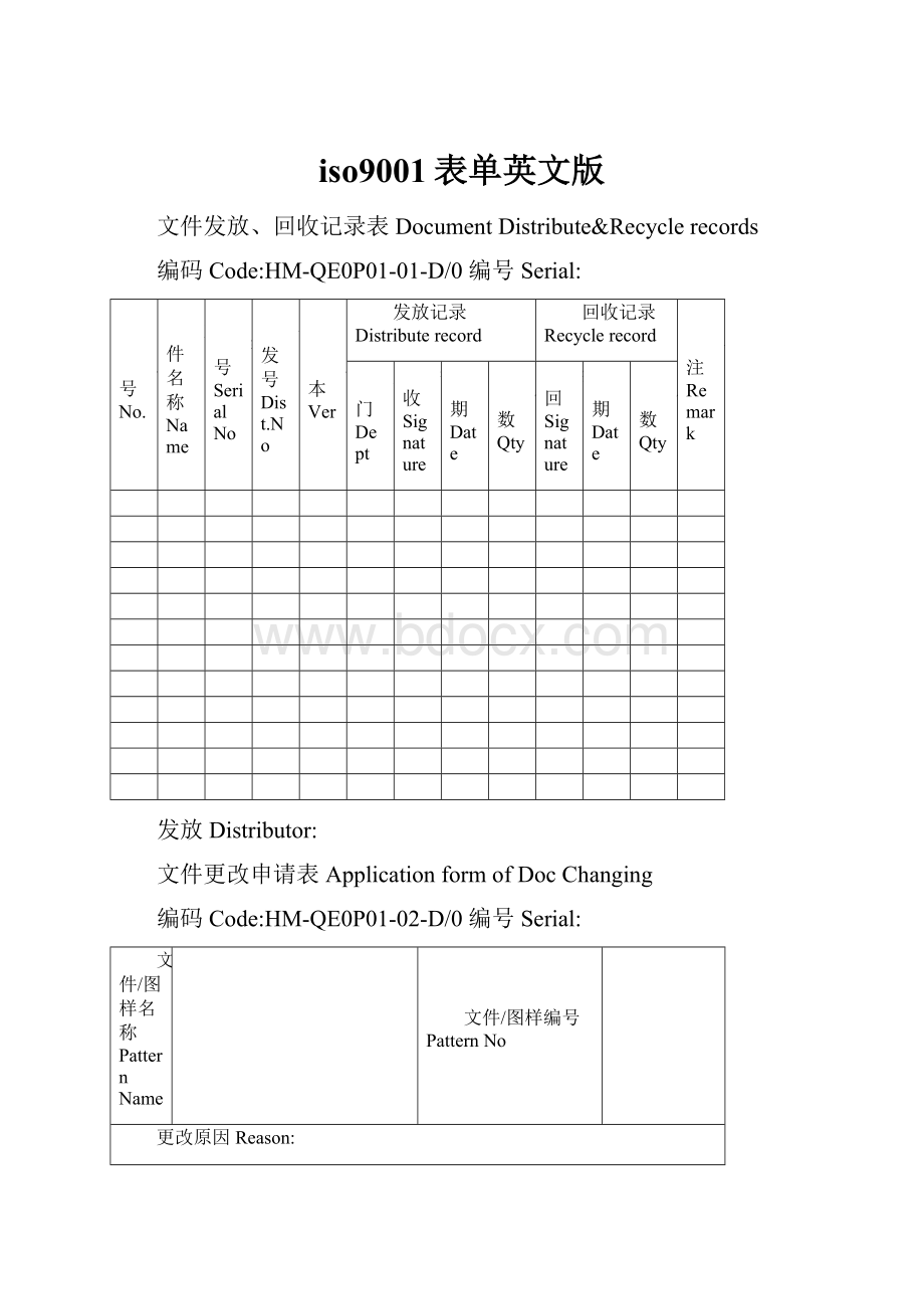 iso9001表单英文版.docx