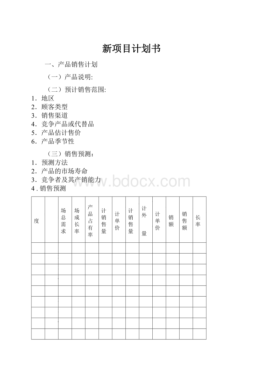 新项目计划书.docx