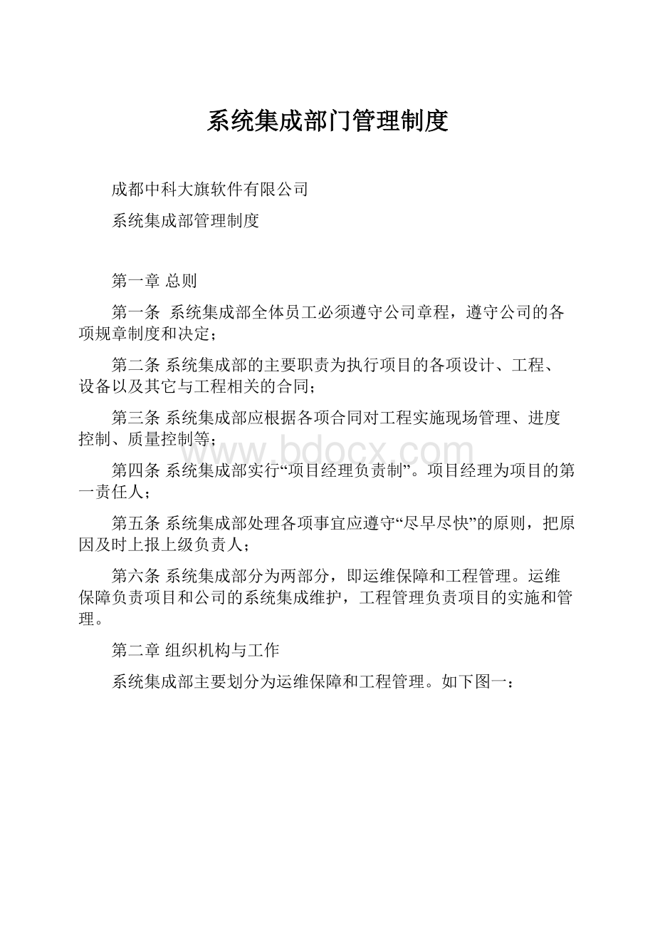 系统集成部门管理制度.docx_第1页