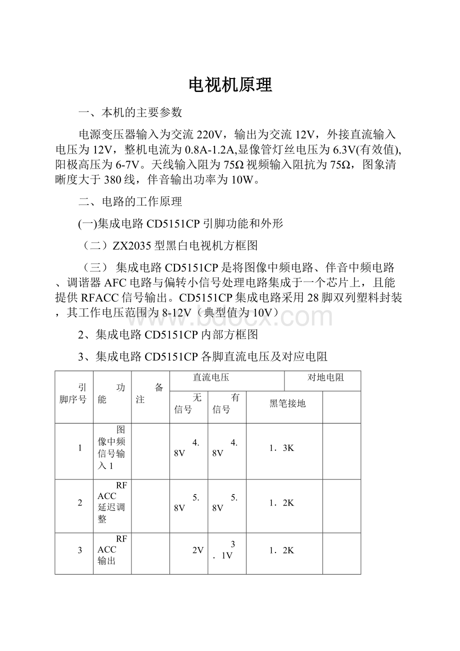 电视机原理.docx_第1页