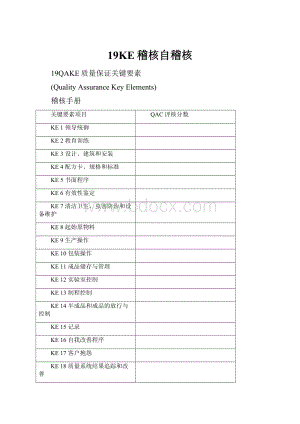 19KE稽核自稽核.docx