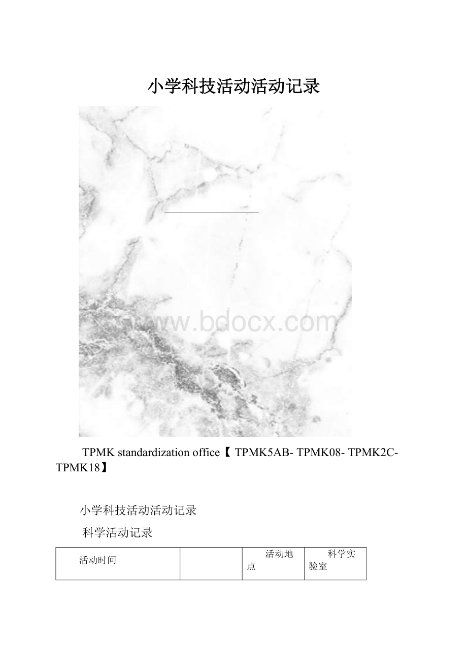 小学科技活动活动记录.docx