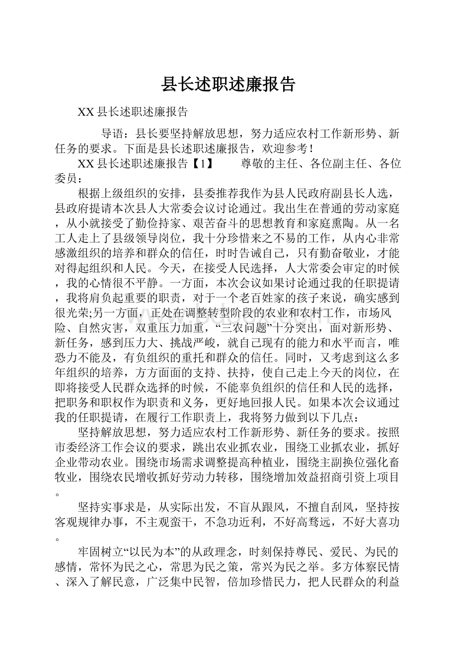 县长述职述廉报告.docx_第1页