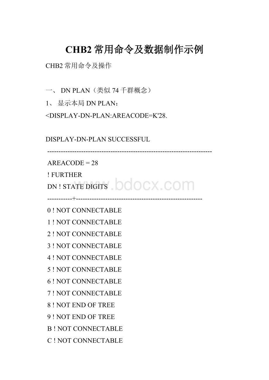 CHB2常用命令及数据制作示例.docx