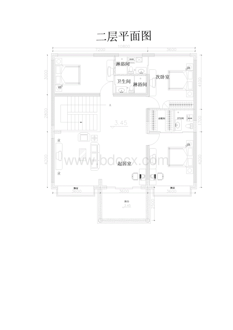 房屋设计平面图CAD图.docx_第2页