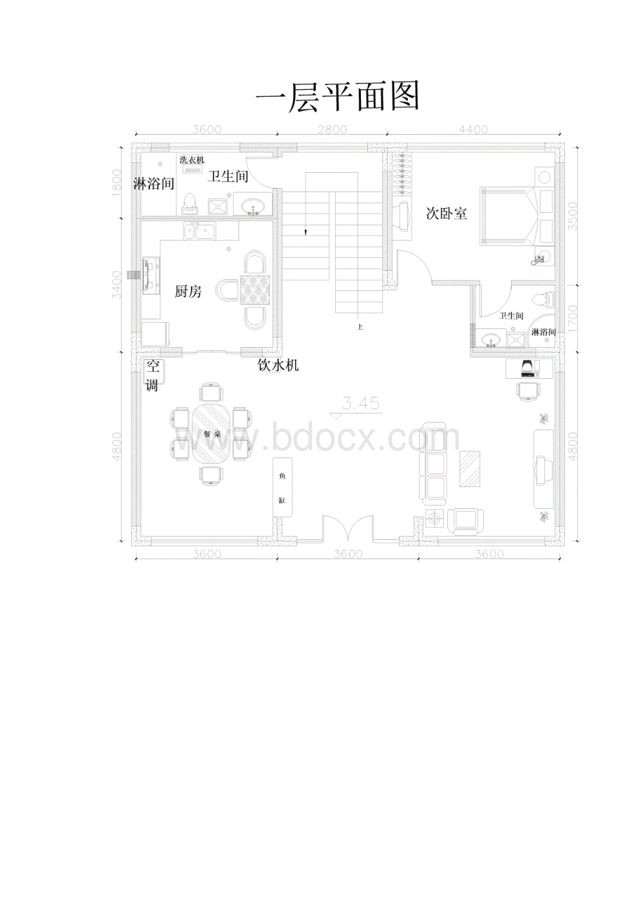 房屋设计平面图CAD图.docx_第3页