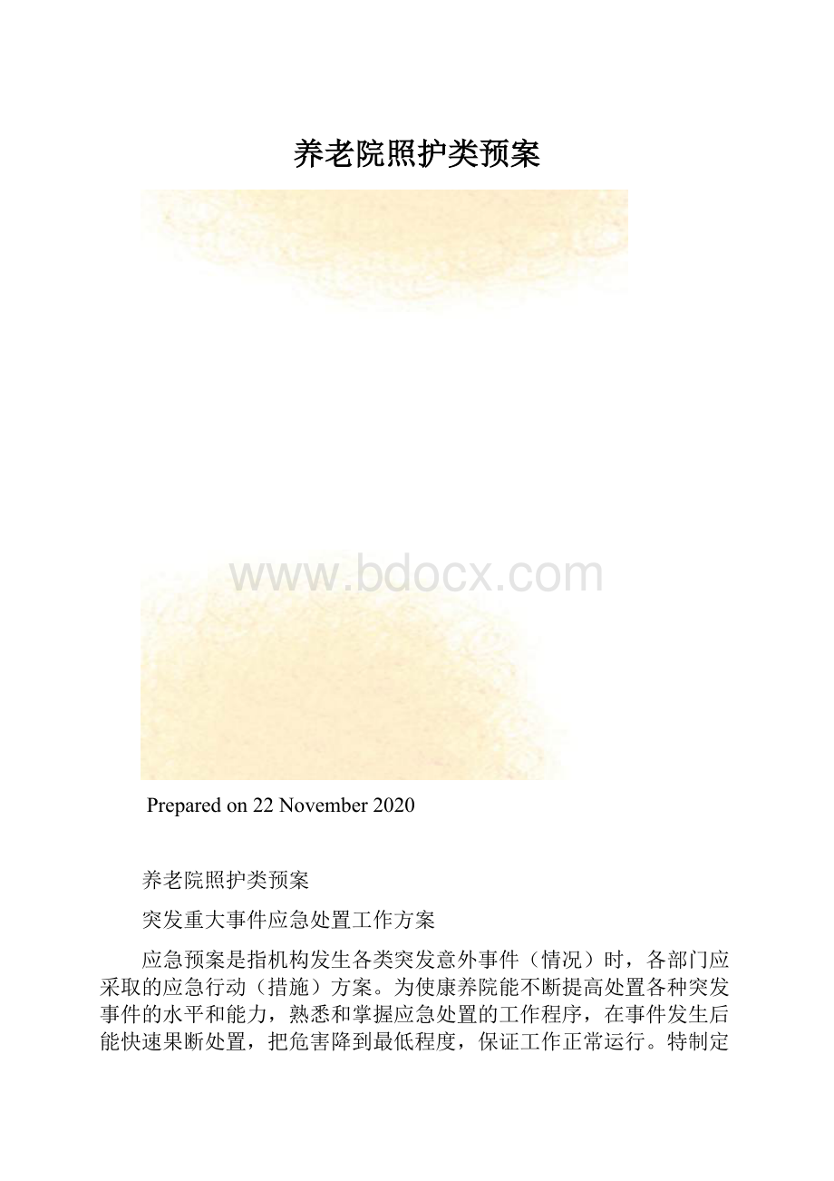 养老院照护类预案.docx